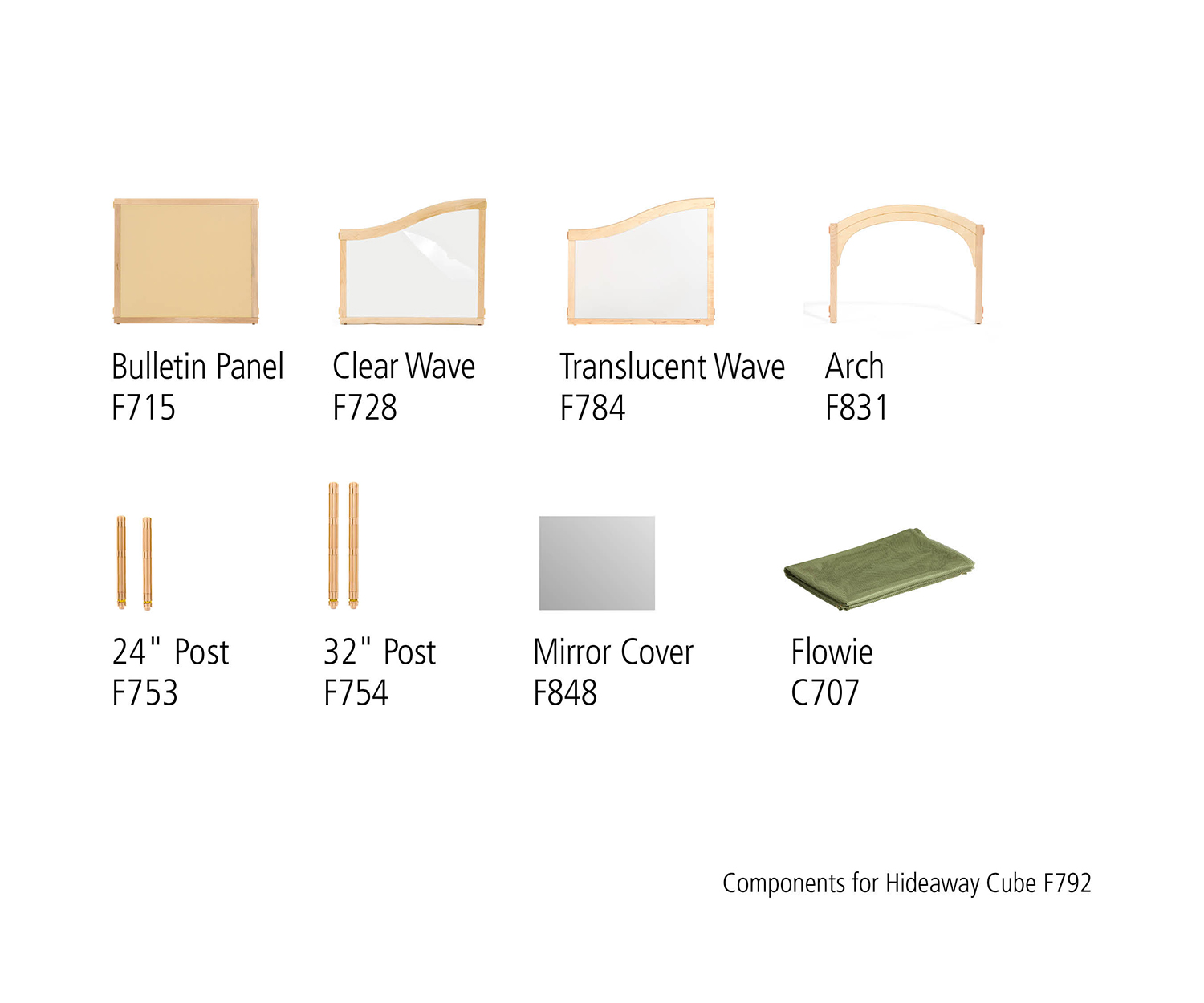 Components for the HideAway Cube F792