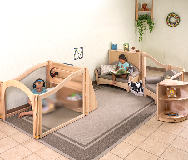 Community Playthings Dividers around a Listening Cube