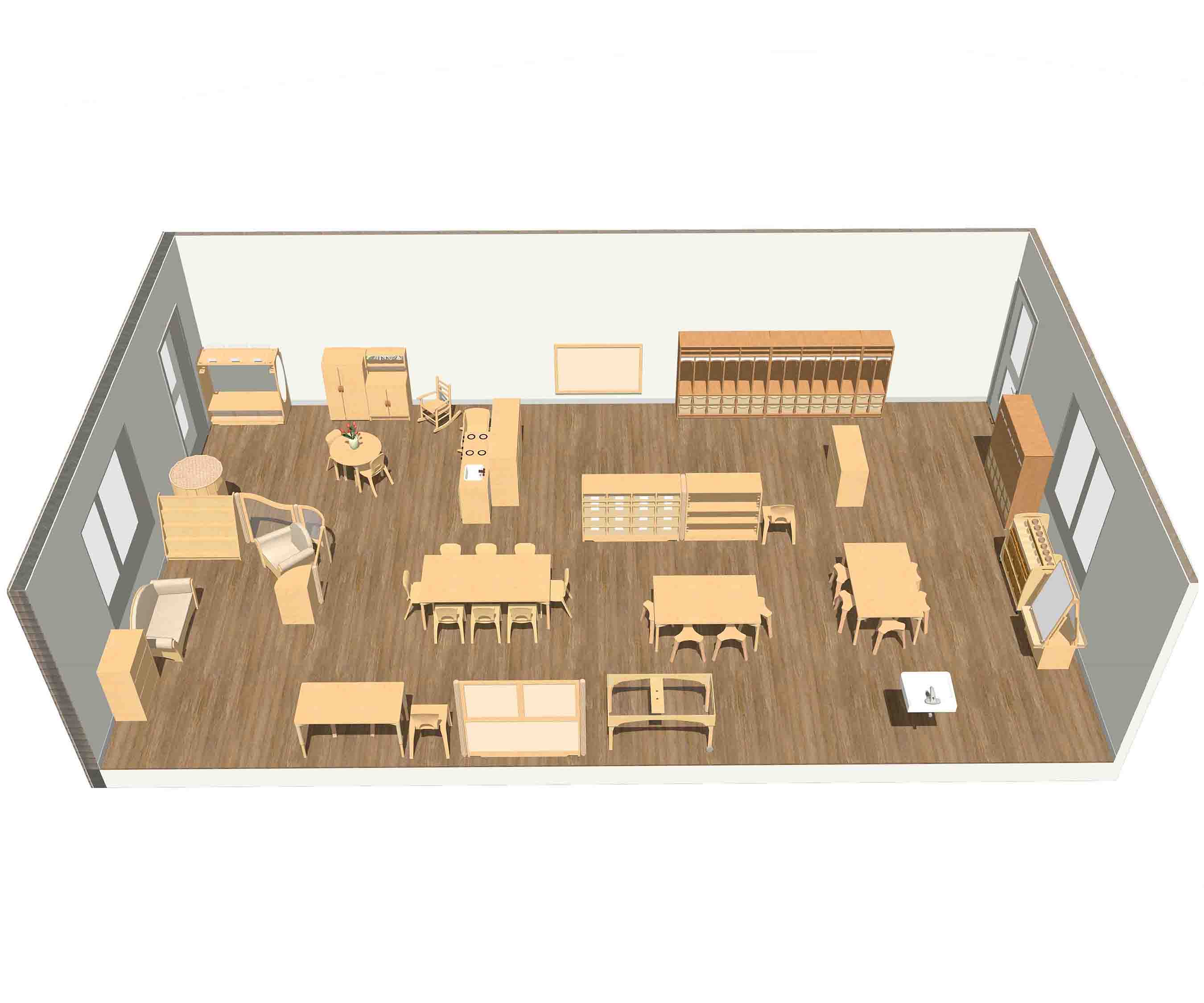 3D Rendering of Goddard PreK Sample room